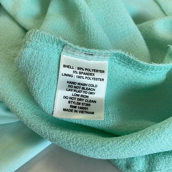 Monteau Mint Green Scalloped Dress Large - Picture 6 of 6